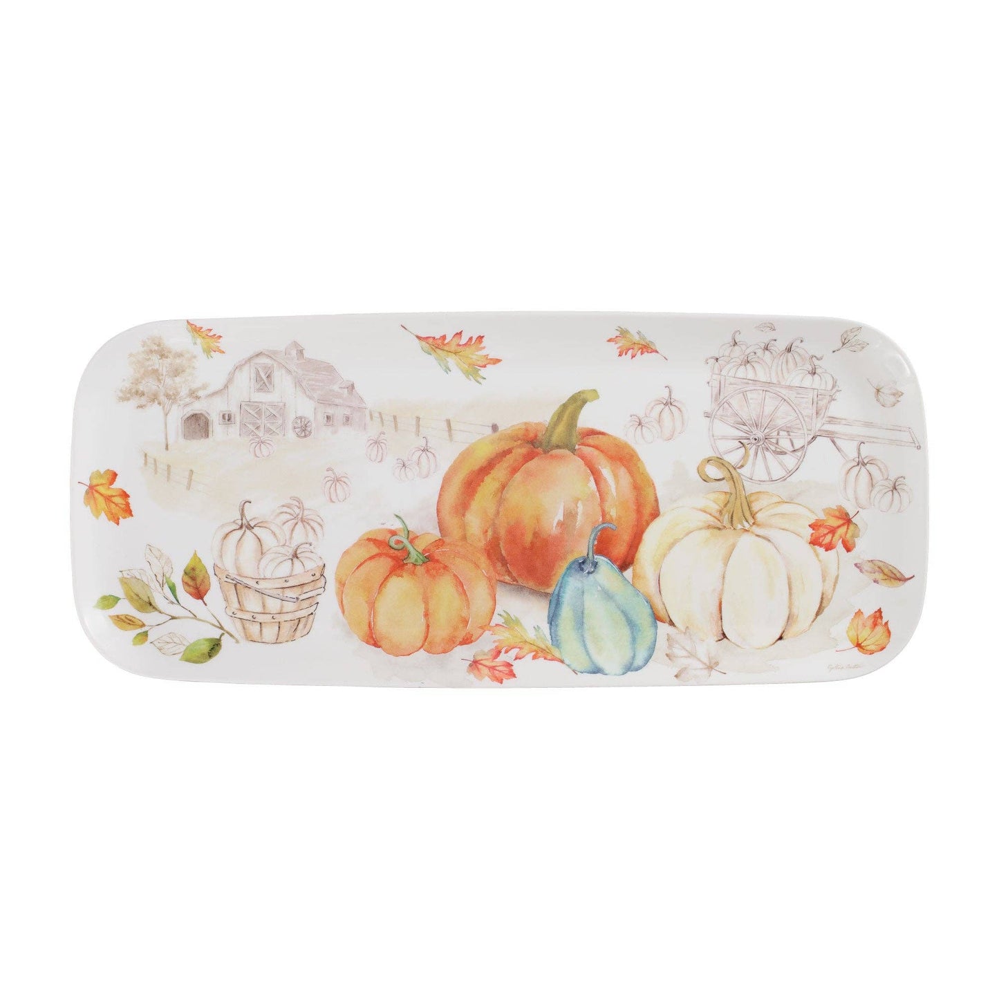 Pumpkin Season 15" Melamine Rectangle Tray