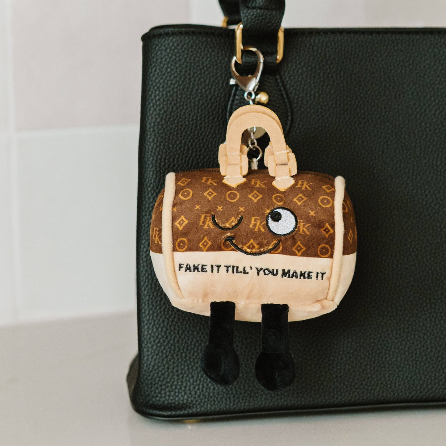 Handbag "Fake It" Plush Bag Charm Soft Toy Funny Cute Gift
