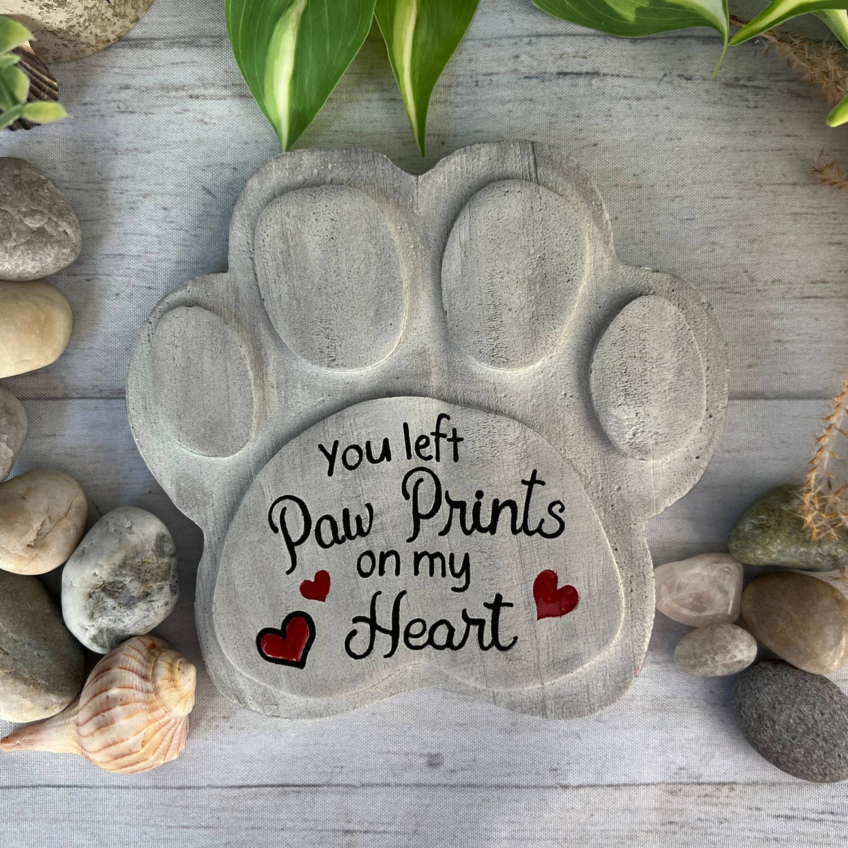 Paw Print Garden Stone