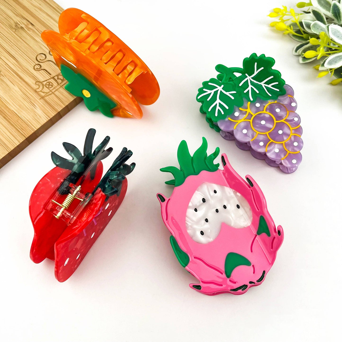 Cute Fruit Acetate Hair Claw Clip