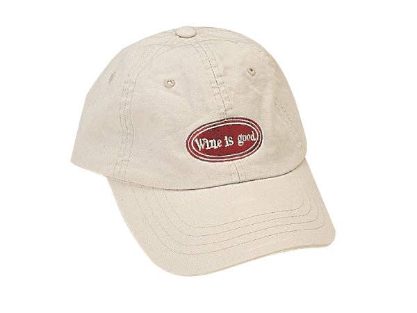 Wine is Good Polo Cap - Off White