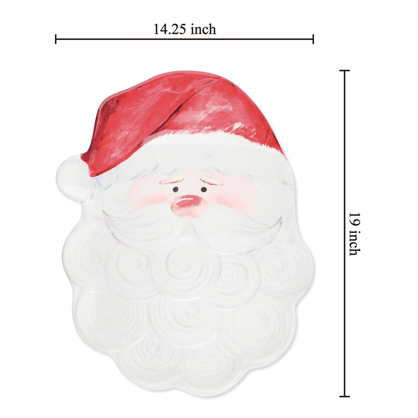 Santa Claus 19 Inch Melamine Serving Platter