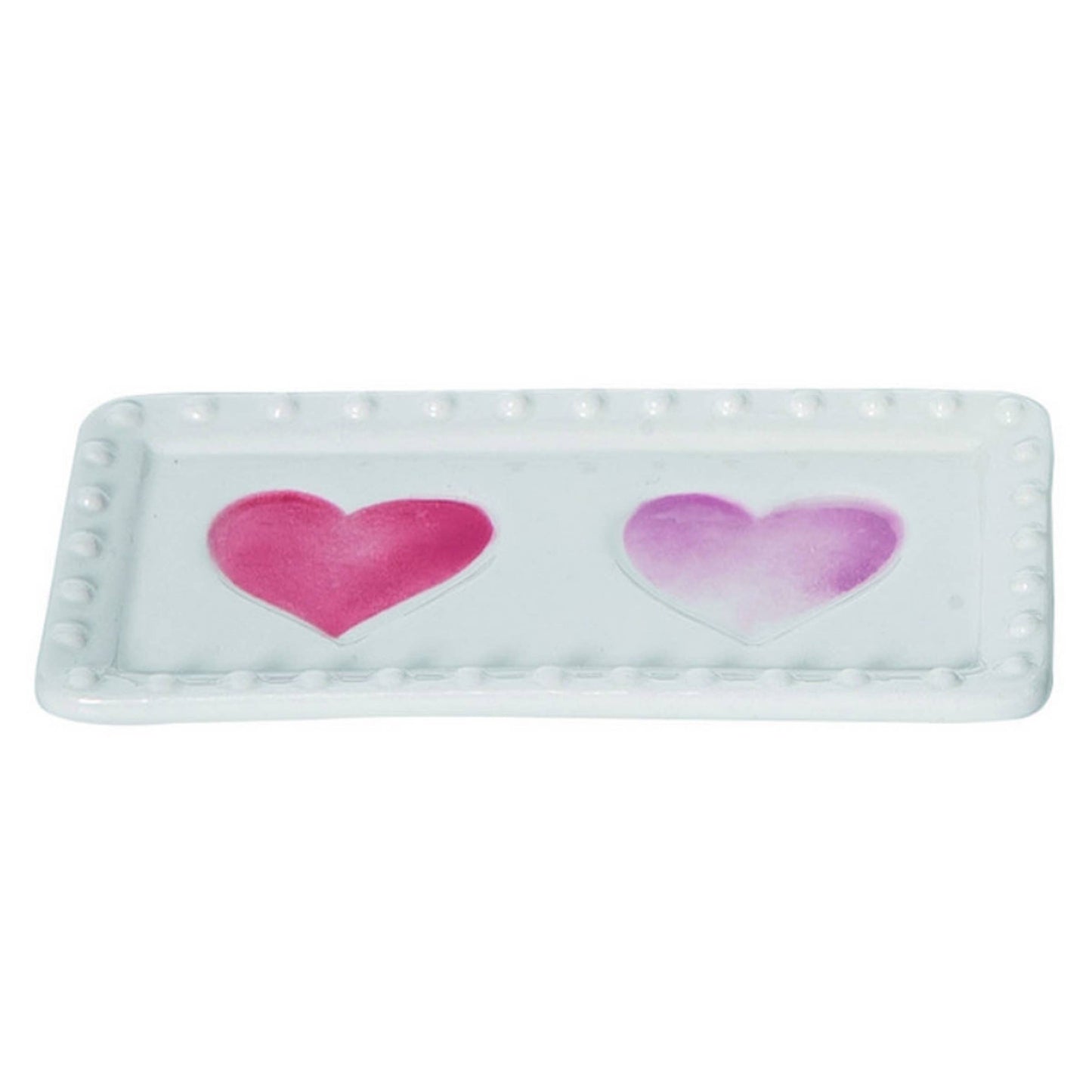 Heart Watercolor Salt and Pepper Tray Set of 3
