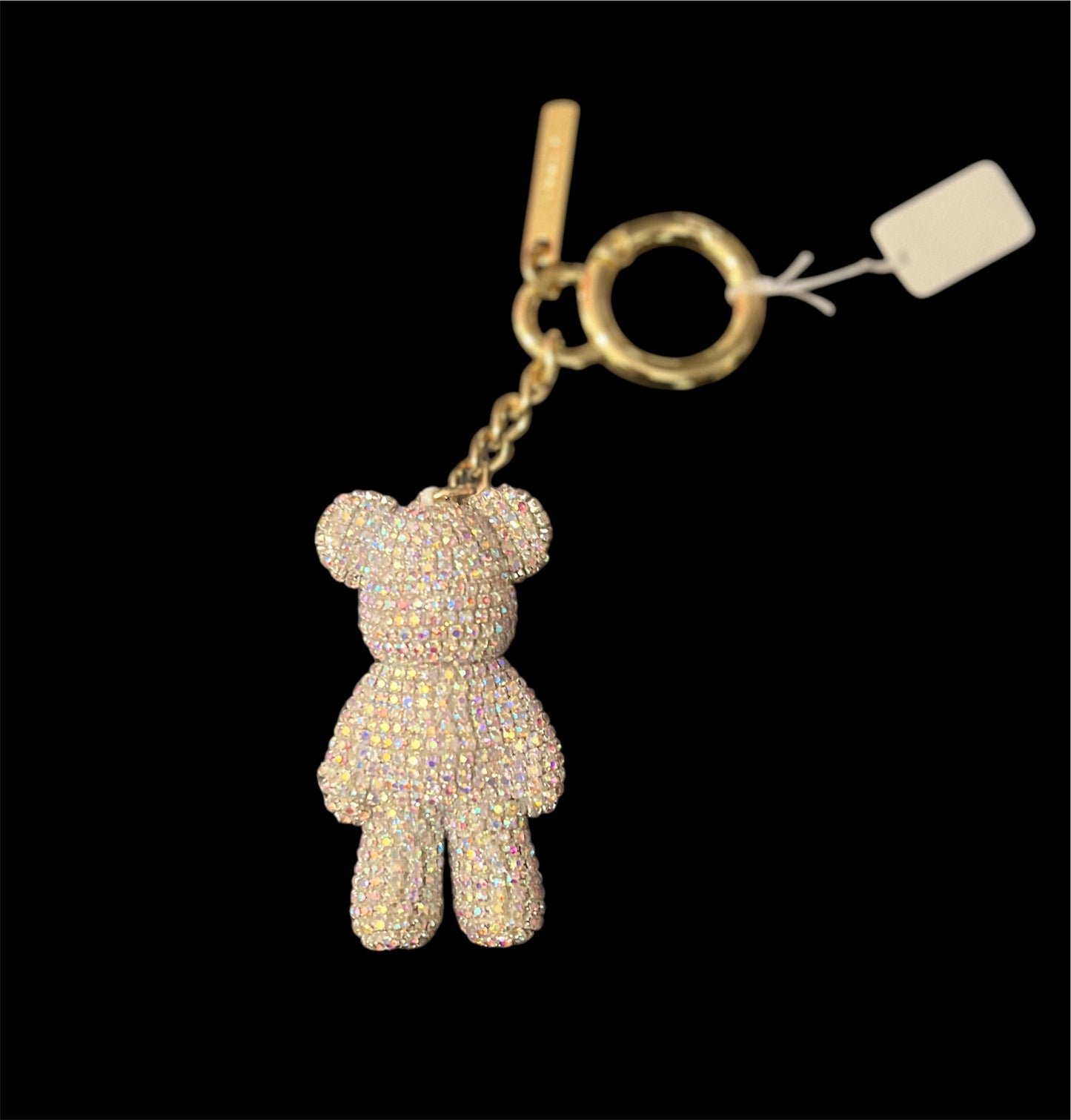 Rhinestone Bear Keychain