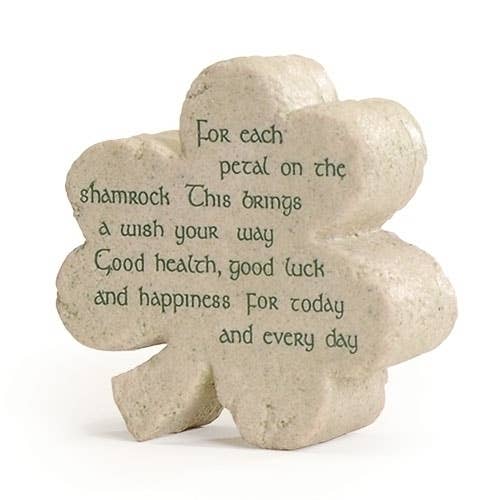 3"H Faithstone Shamrock with Verse; For Each Petal On