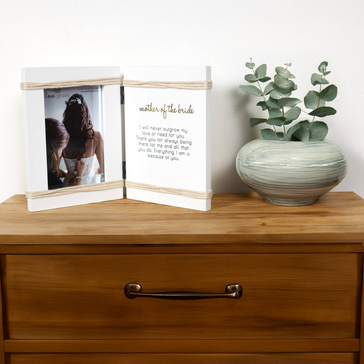 Mother Of The Bride - 5.5" x 7.5" Hinged Sentiment Frame