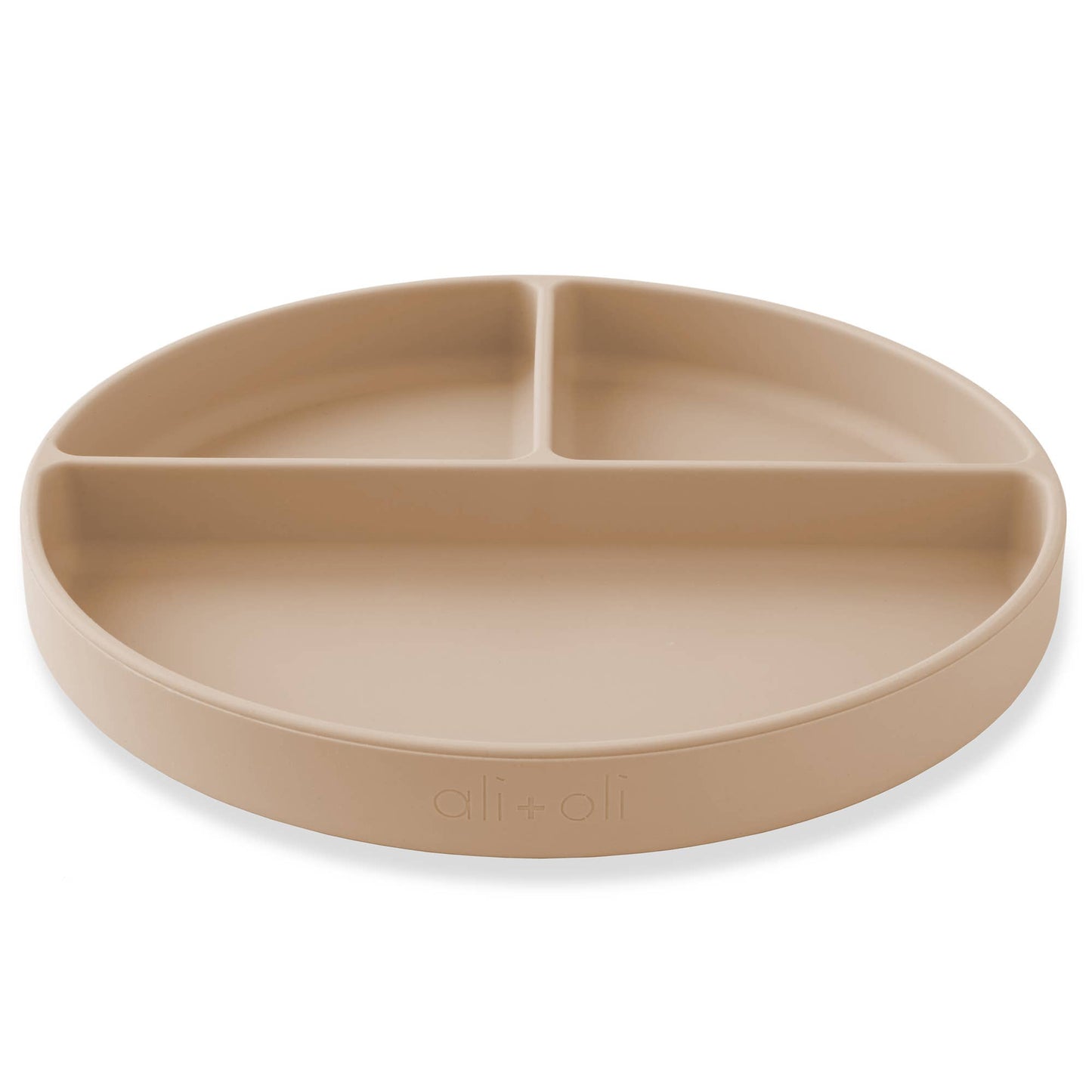 Baby Plate with Suction and  Divided Portions (Oatmeal)
