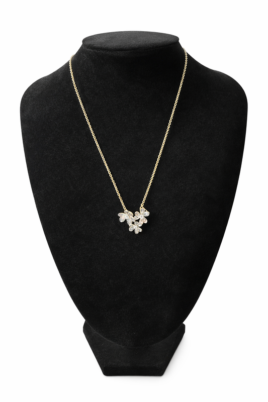 Sterling Silver 3 clovers Necklace
