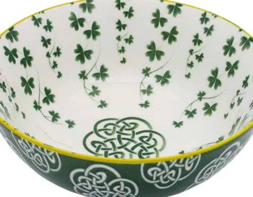 Trellis Shamrock Sprig Ceramic Bowl