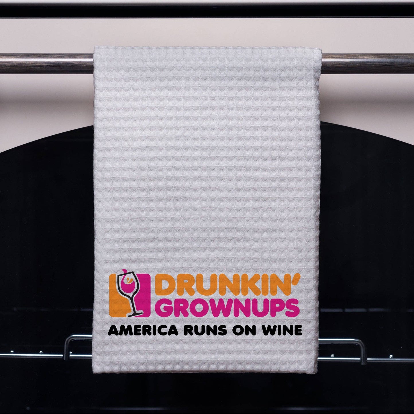 Drinkin' Grownups Embroidered Kitchen Towel