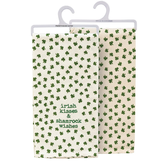 Irish Kisses & Shamrock Wishes Kitchen Towel