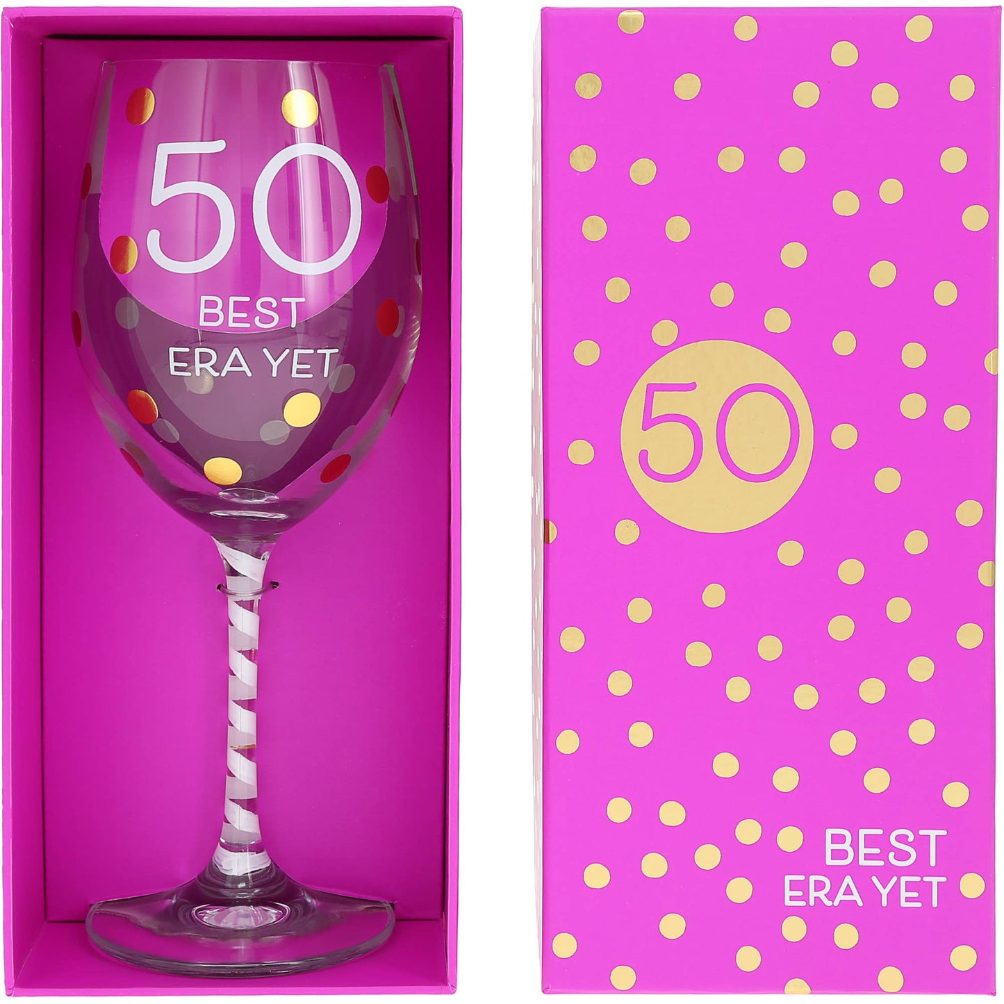 50 - Gift Boxed 16 oz Crystal Wine Glass