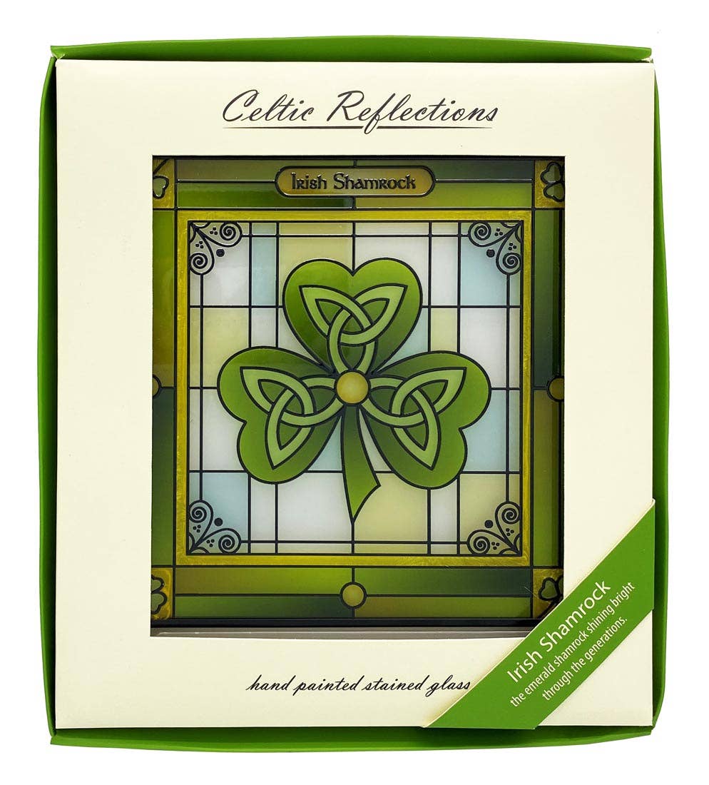 Shamrock - Celtic Reflections glass panel