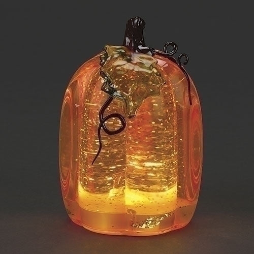 Lighted Swirl Pumpkin