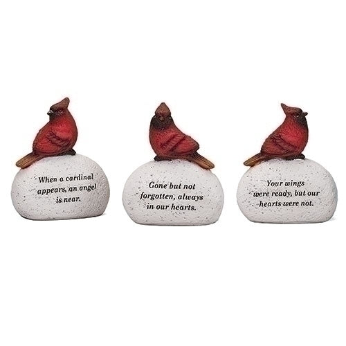 Memorial keepsake Cardinal on Stone