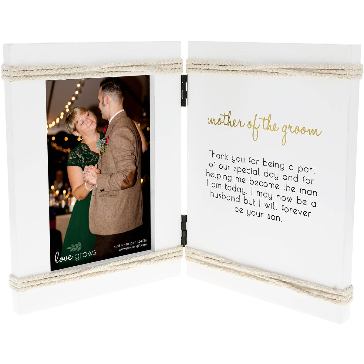 Mother Of The Groom - 5.5" x 7.5" Hinged Sentiment Frame