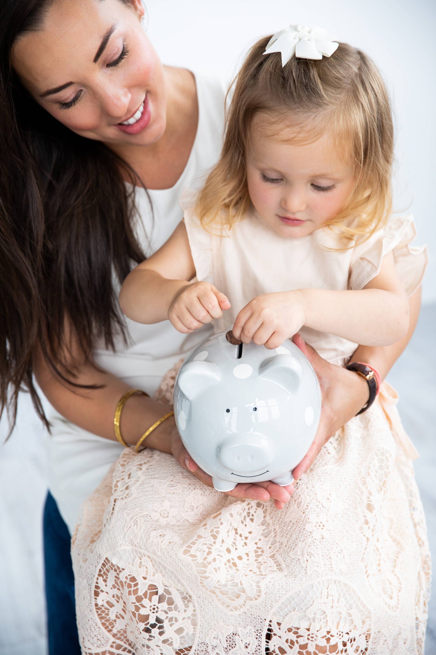 Polka Dot Piggy Bank, Money Bank for Baby or Kids
