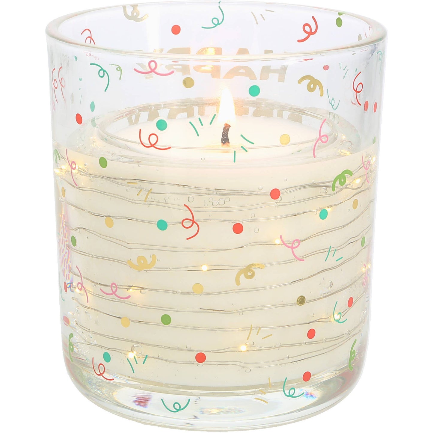 Happy Birthday - 3.5 oz Candle with LED Accents