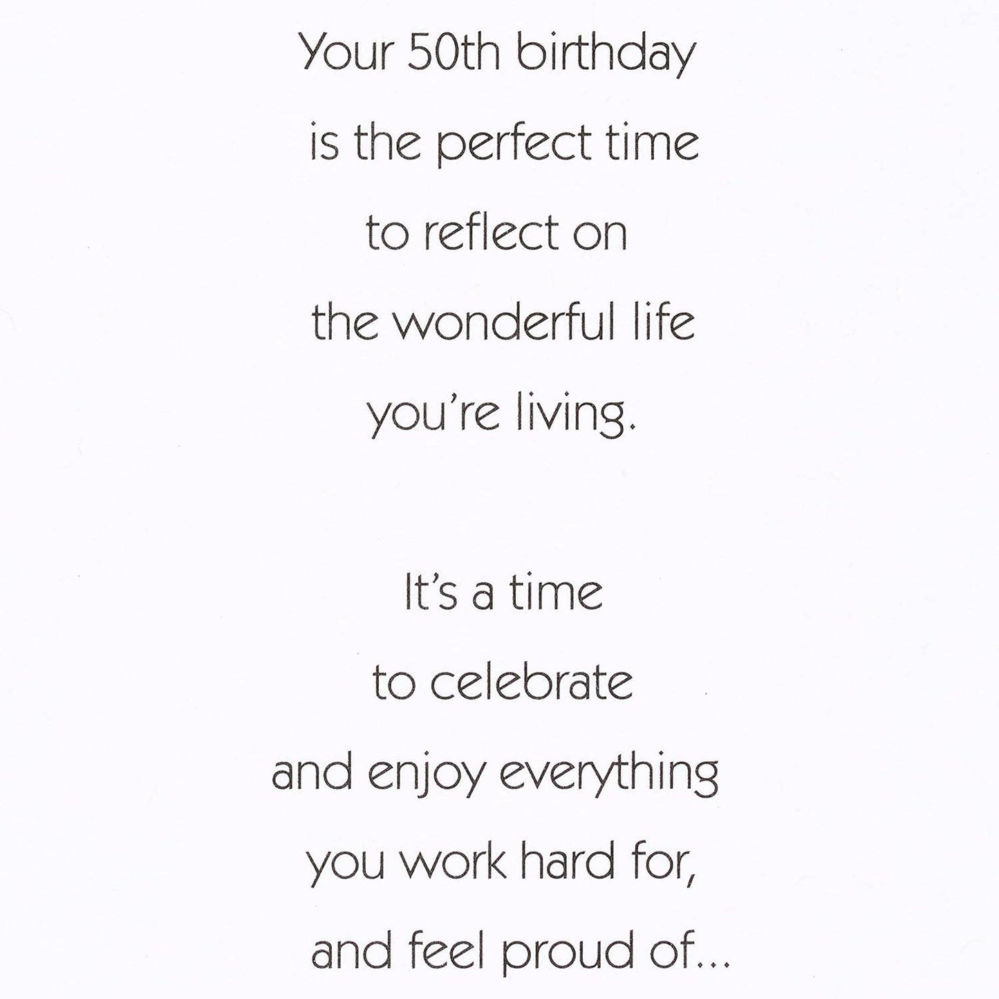50th Birthday Card for Anyone (Celebrate and Enjoy)