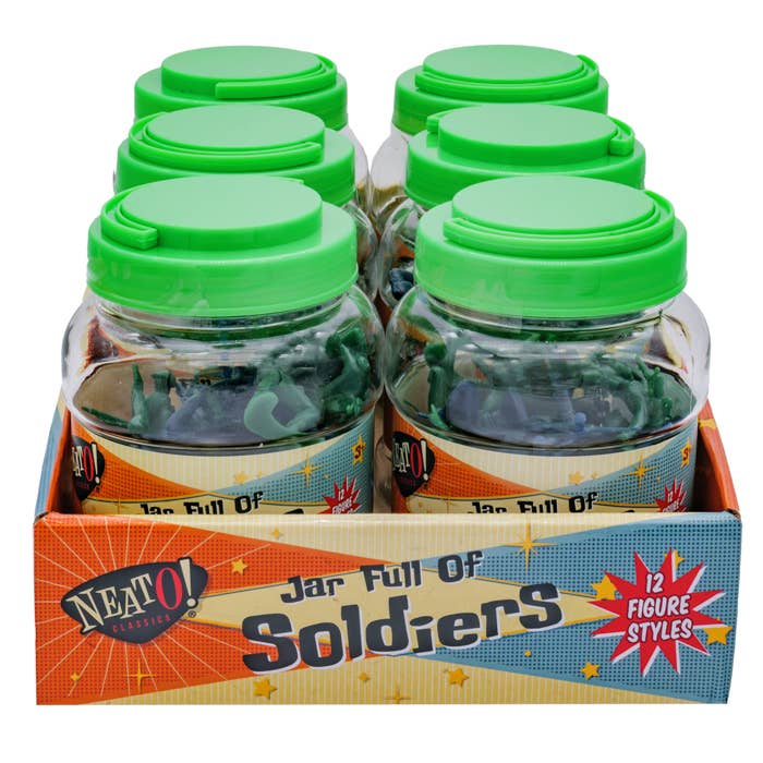 Neato! Jar Full of Soldiers- Retro Classic, vintage toys