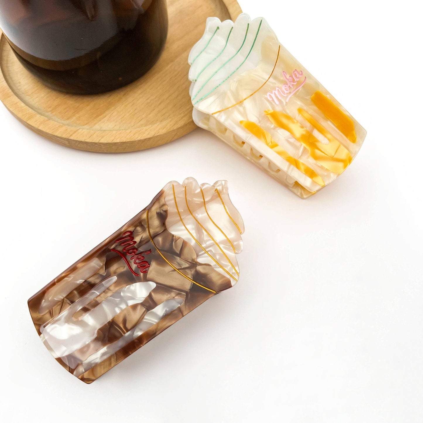 Coffee Hair Claw Clip, Acetate Hair Clip
