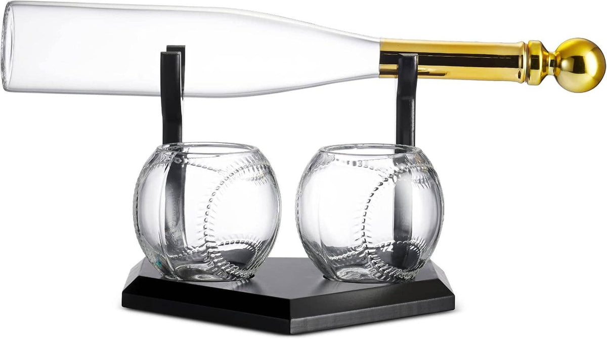 Baseball Bat Whiskey Decanter and Glasses Gift Set - Sports
