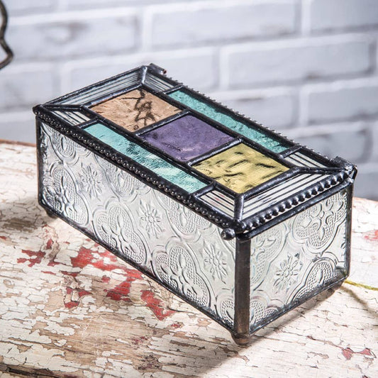Colorful Stained Glass Decorative Jewelry Box