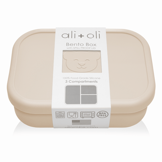 Ali+Oli Leakproof Silicone Bento Box (Coco) Back to School