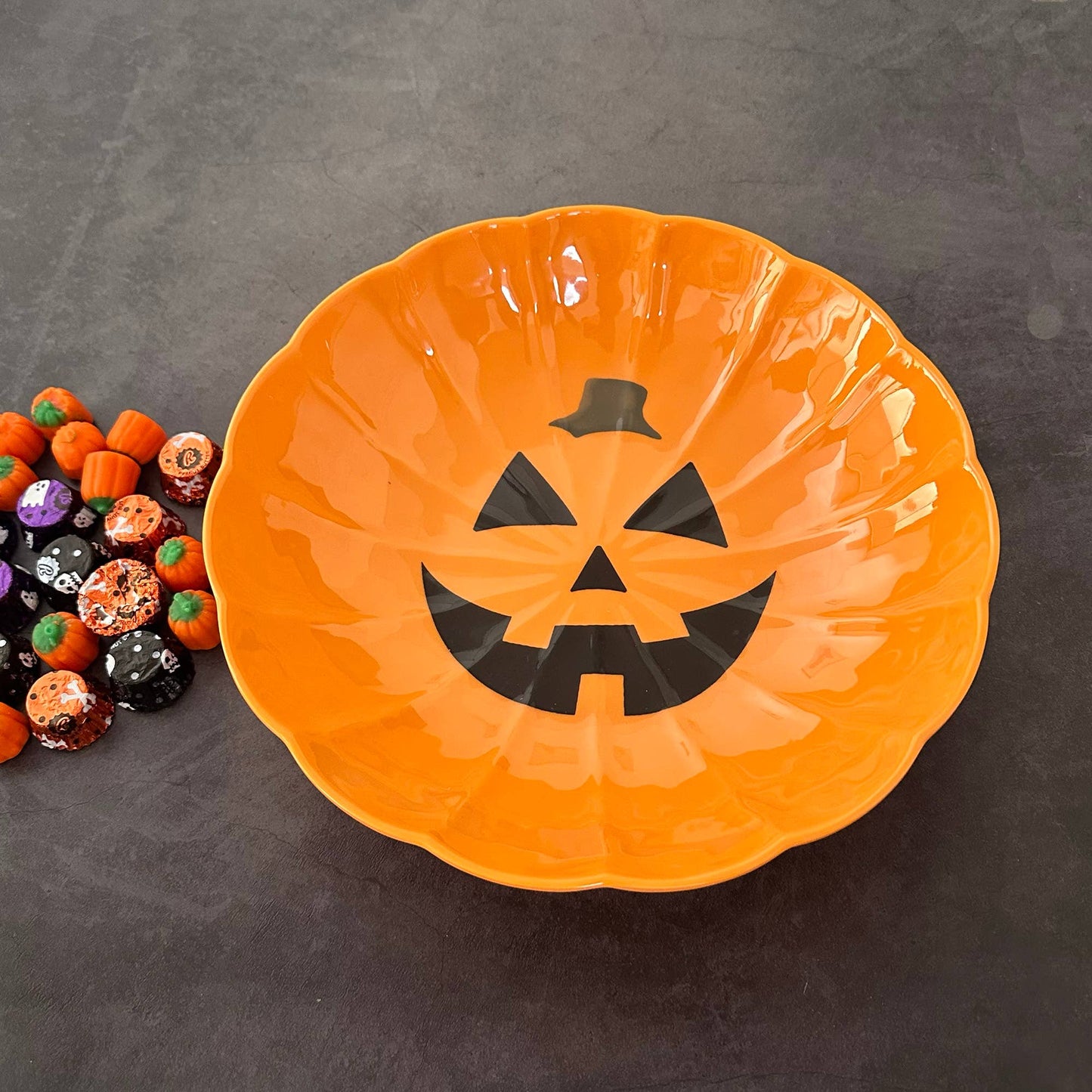 Halloween Pumpkin 11" Melamine Serving Bowl