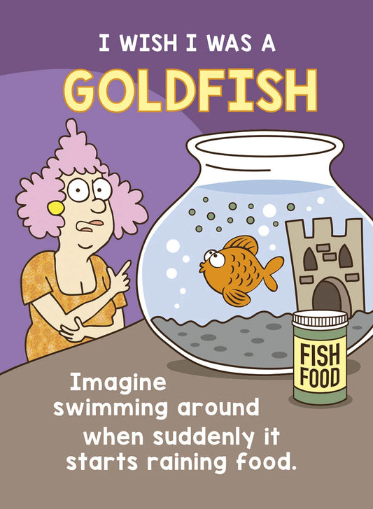Aunty Acid 'I Wish I Was a Goldfish' Funny Magnet | Funny Magnet