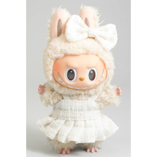 DESIGNER TWEED LABUBU DRESS WITH BOW