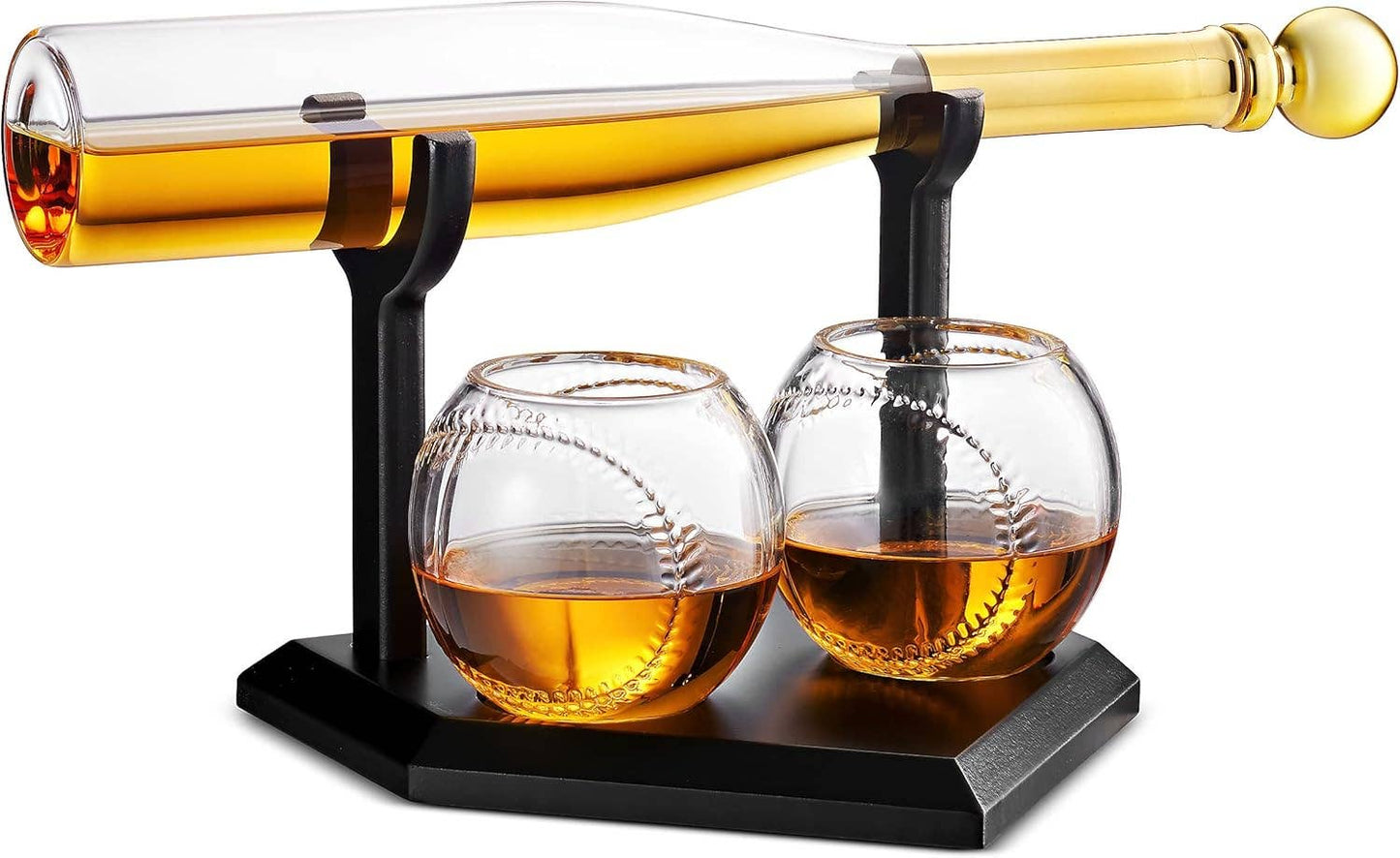 Baseball Bat Whiskey Decanter and Glasses Gift Set - Sports