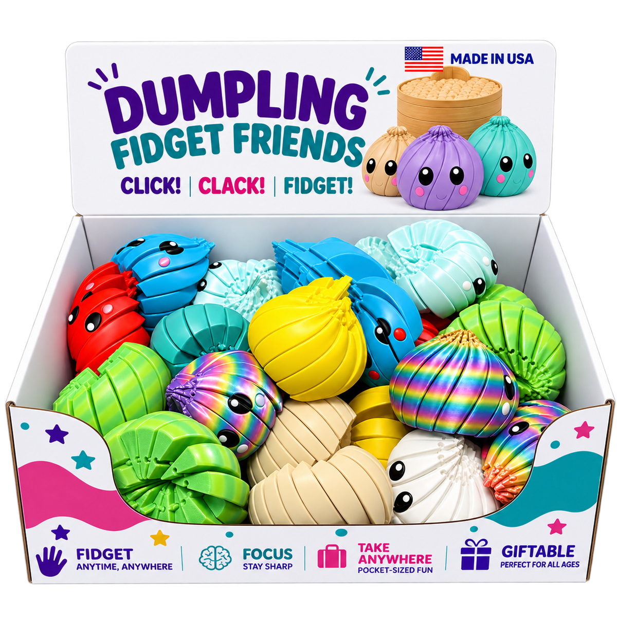 Articulated Dumpling Fidget Toys -