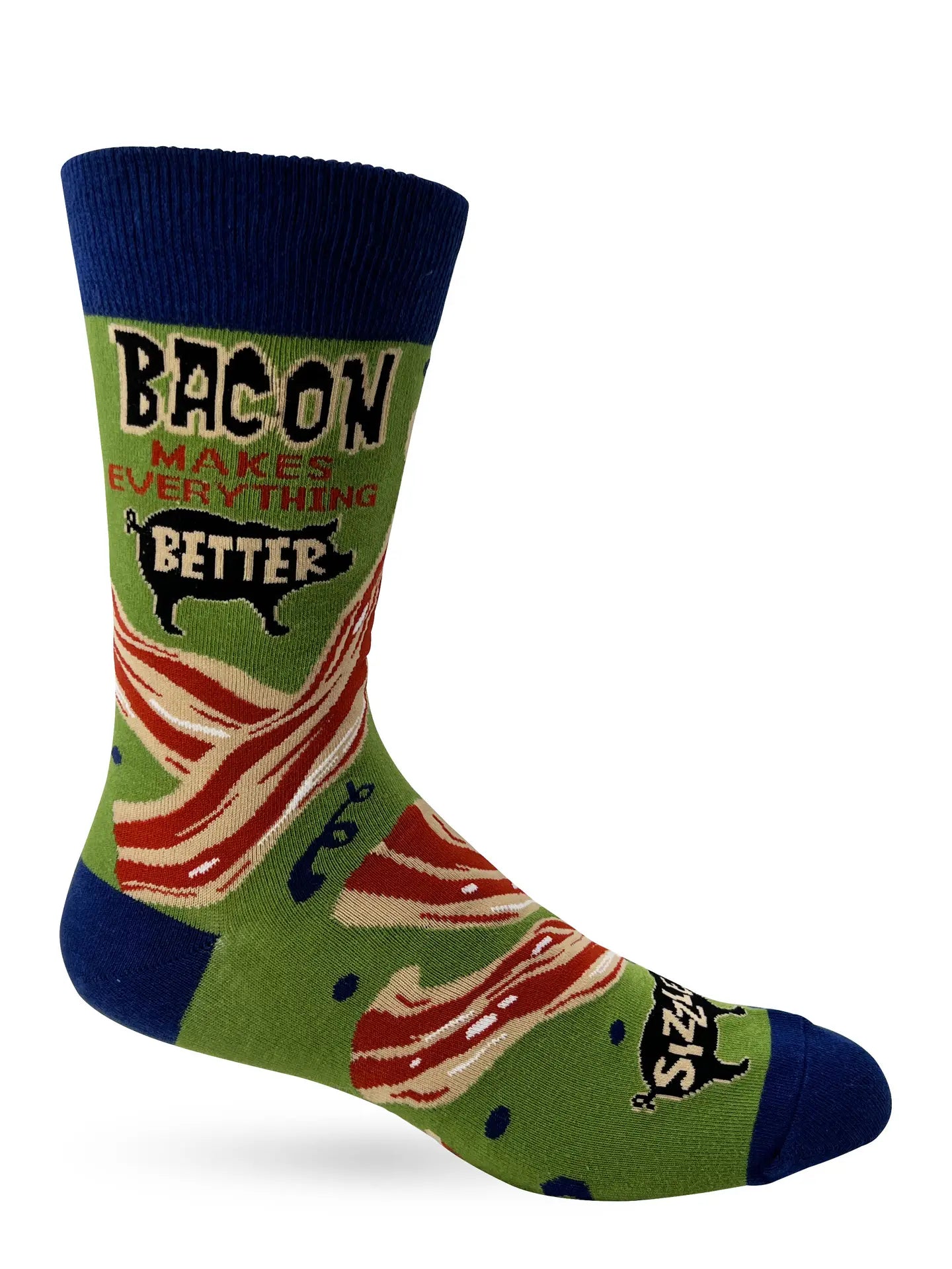 Bacon Makes Everything Better Men's Novelty Crew Socks