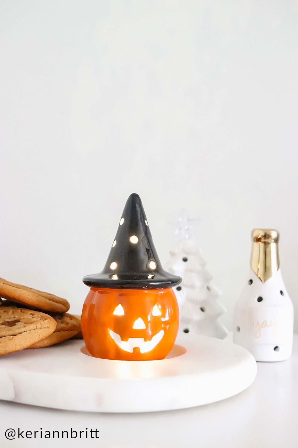 Light-Up Witch Jack-O-Lantern Sitter