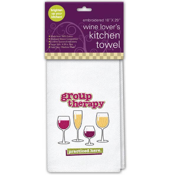 Group Therapy Embroidered Kitchen Towel