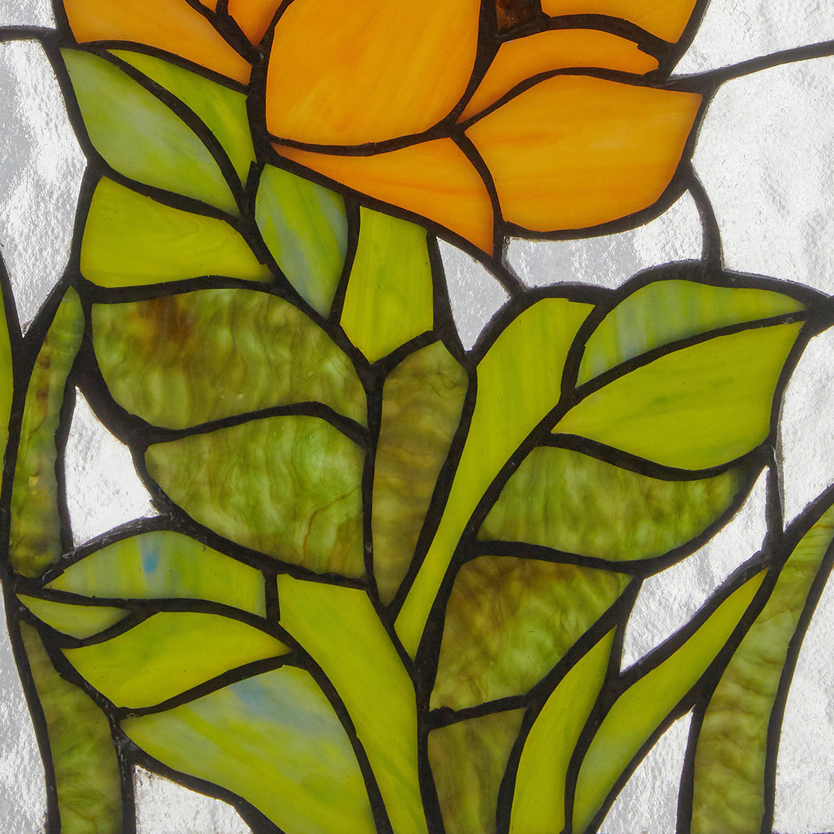 11.25” Sunflower Stained Glass Window Panel