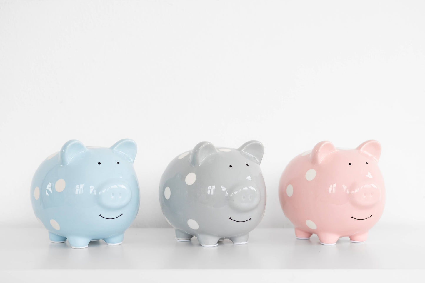 Polka Dot Piggy Bank, Money Bank for Baby or Kids