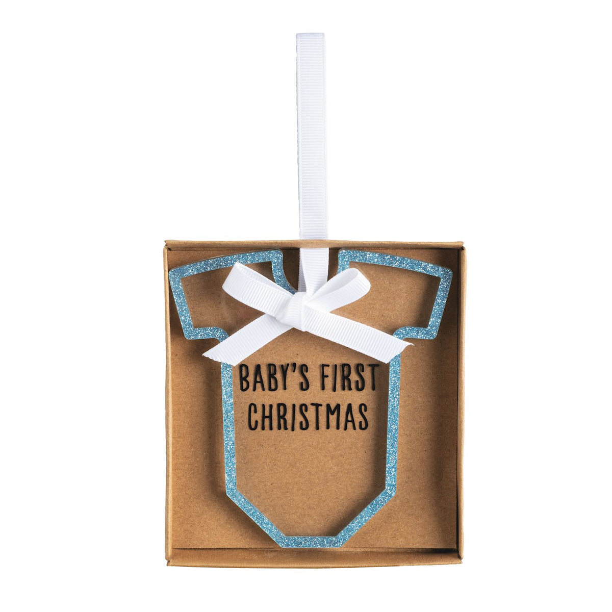 Blue Onesie Baby's First Christmas Ornament