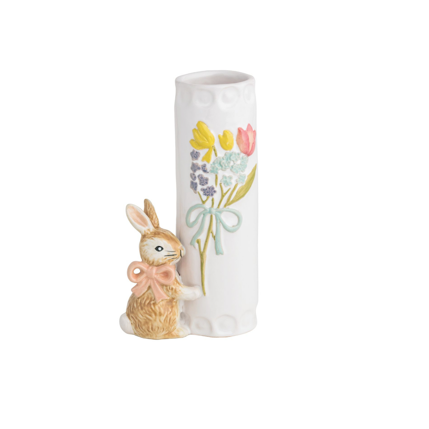 Pink Bow Bunny Bunny Bud Vase