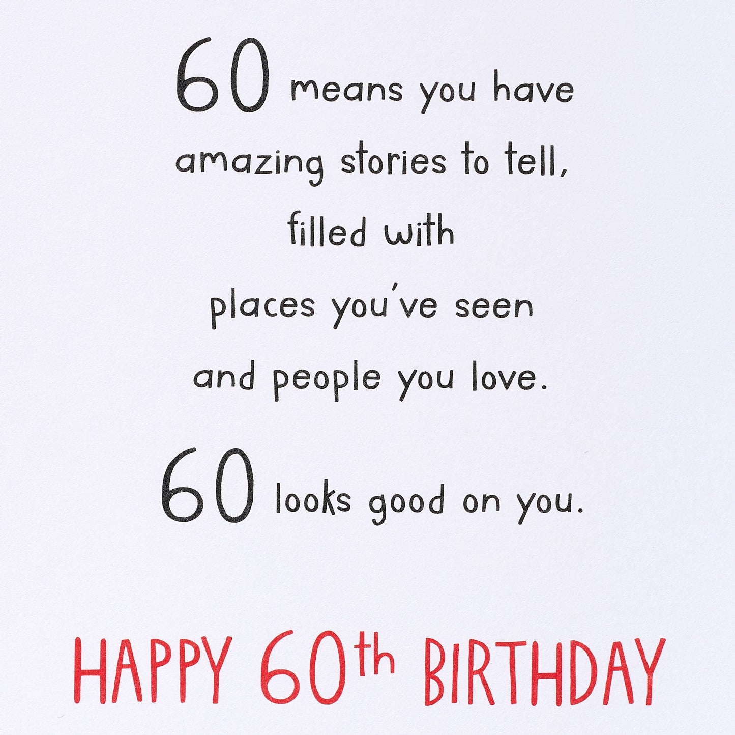 60th Birthday Card for Anyone (Wisdom)