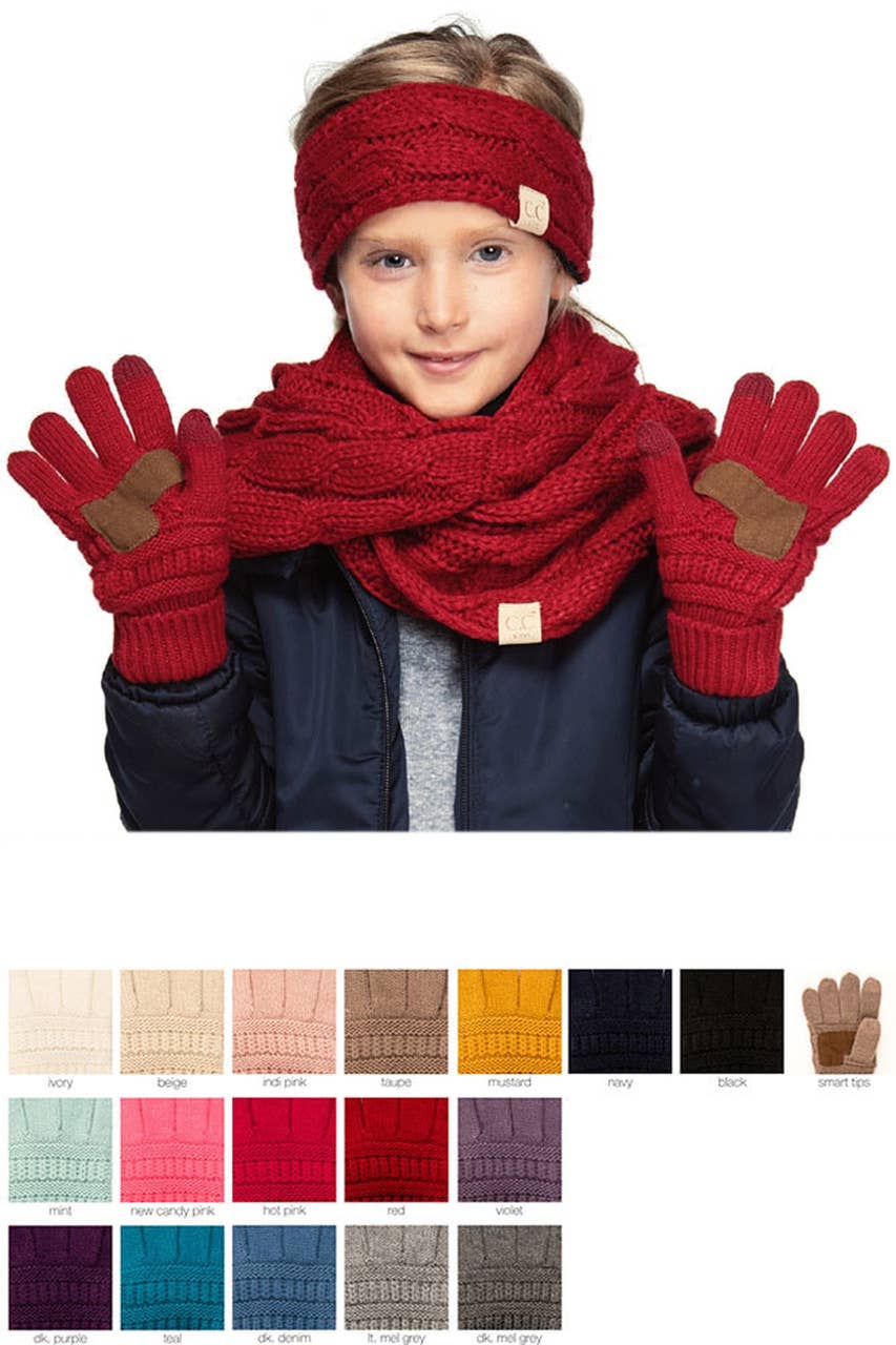 C.C Kids Knit Gloves