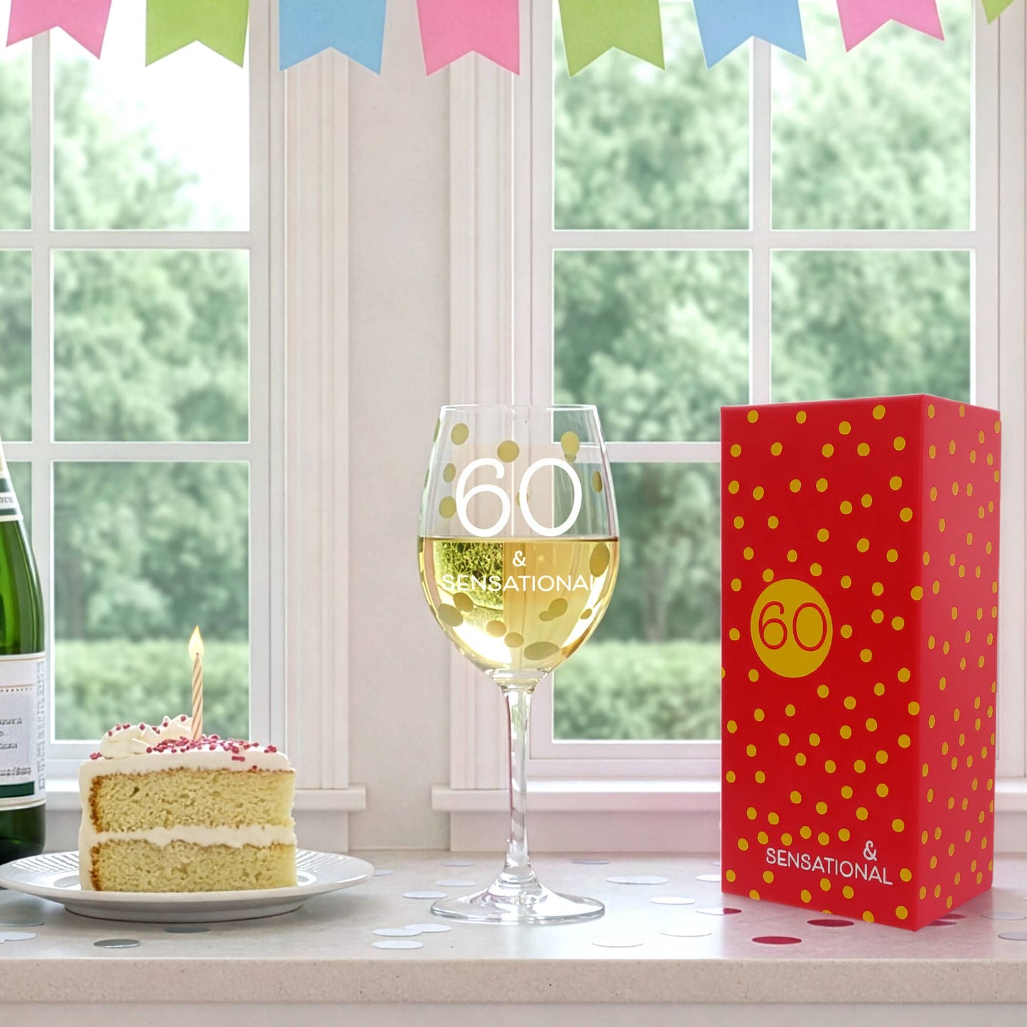 60 - Gift Boxed 16 oz Crystal Wine Glass