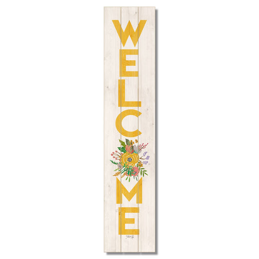 "Floral Welcome" Pallet Wood Porch Sign