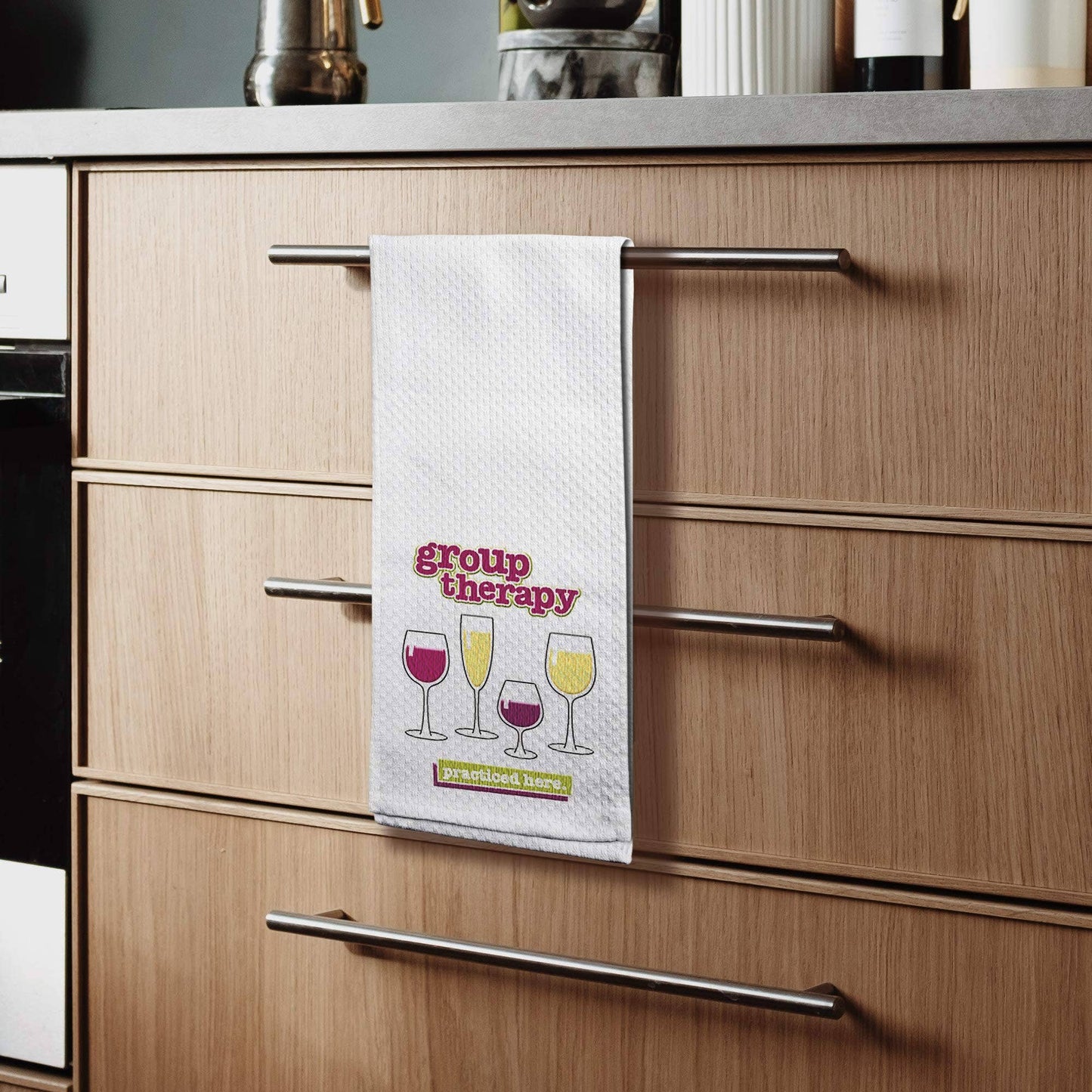 Group Therapy Embroidered Kitchen Towel