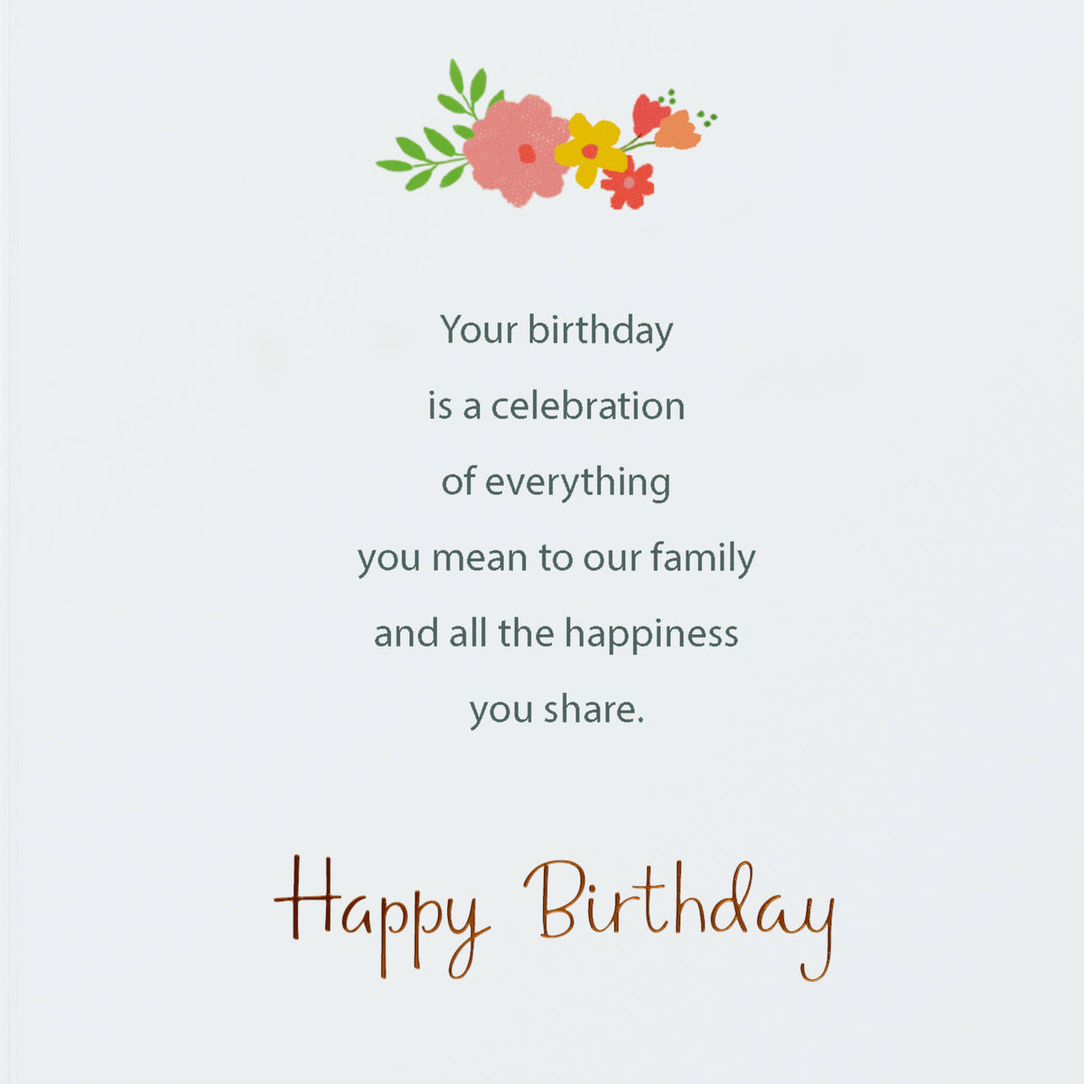 Birthday Card for Grandmother (Floral Cake Celebration)