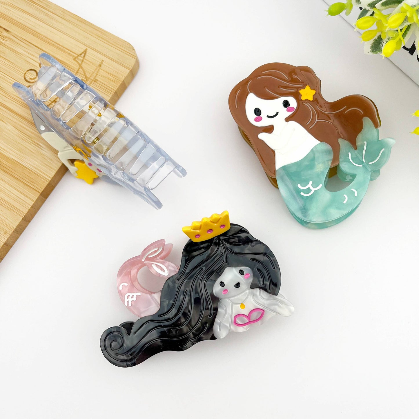 Elegant Mermaid Hair Claw Clip, Summer Beach Vacation Clip