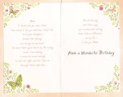 Birthday Mother | Birthday Card for Mom from Daughter