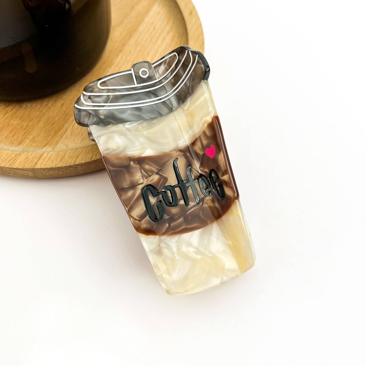 Coffee Hair Claw Clip, Acetate Hair Clip