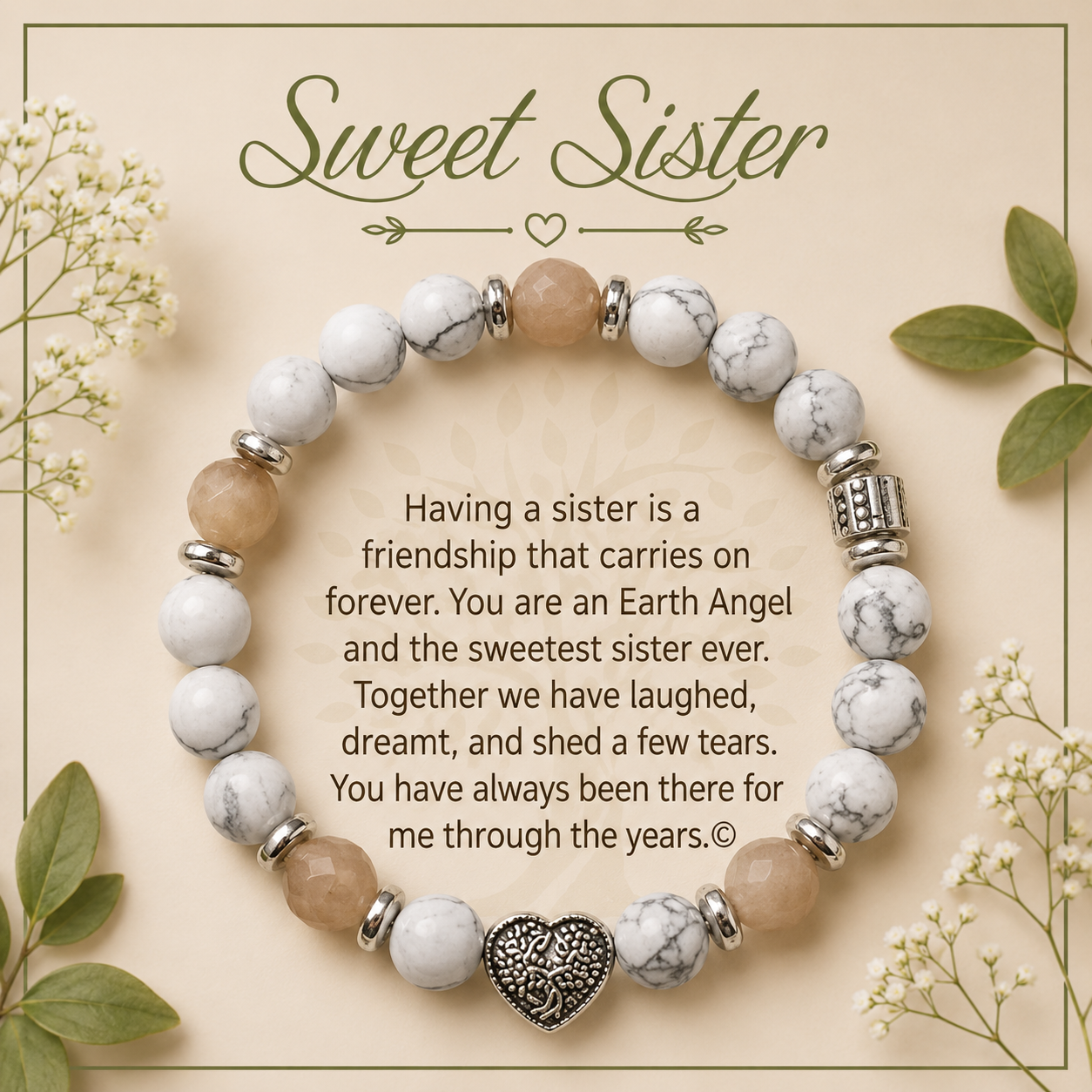Earth Angel natural stone Braclet